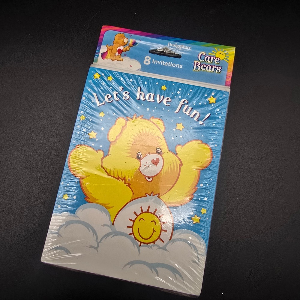 Care Bears Vintage 2002 Birthday Party Invitations 8 Count Funshine Bear